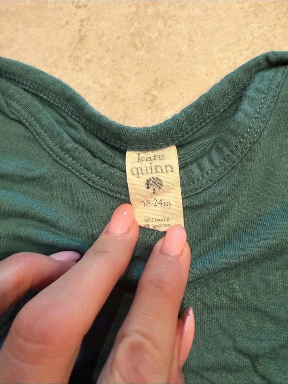 kate quinn Teal Short-Sleeve Baby Bodysuit